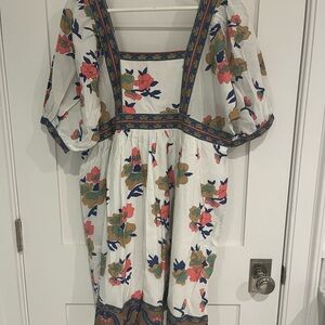 Floral Puff Sleeve Mini Dress- new, never worn